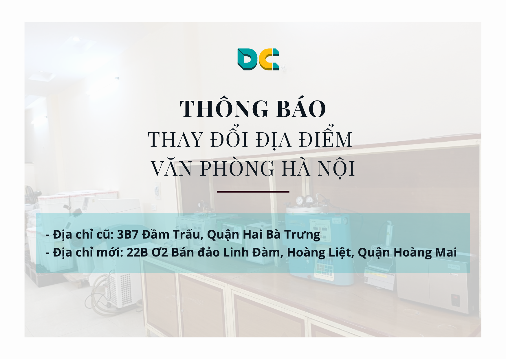 Thay đổi địa điểm văn phòng Hà Nội